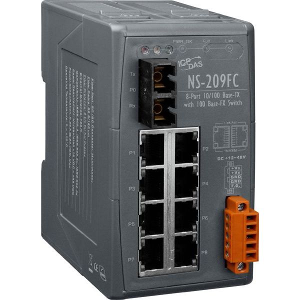 NS-209FCCR-Unmanaged-Ethernet-Switch buy online at ICPDAS-EUROPE