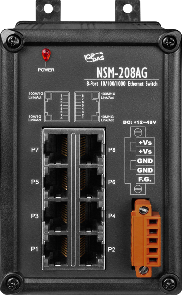 NSM-208AGCR-Unmanaged-Ethernet-Switch buy online at ICPDAS-EUROPE