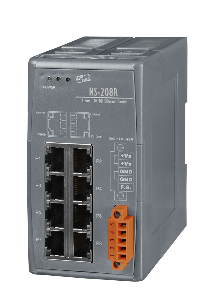 NS-208RCR-Unmanaged-Ethernet-Switch buy online at ICPDAS-EUROPE