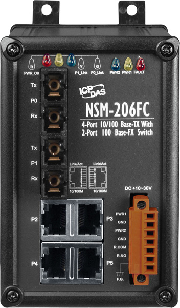 NSM-206FCCR-Unmanaged-Ethernet-Switch buy online at ICPDAS-EUROPE
