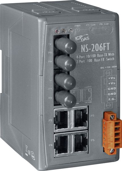 NS-206FTCR-Unmanaged-Ethernet-Switch buy online at ICPDAS-EUROPE