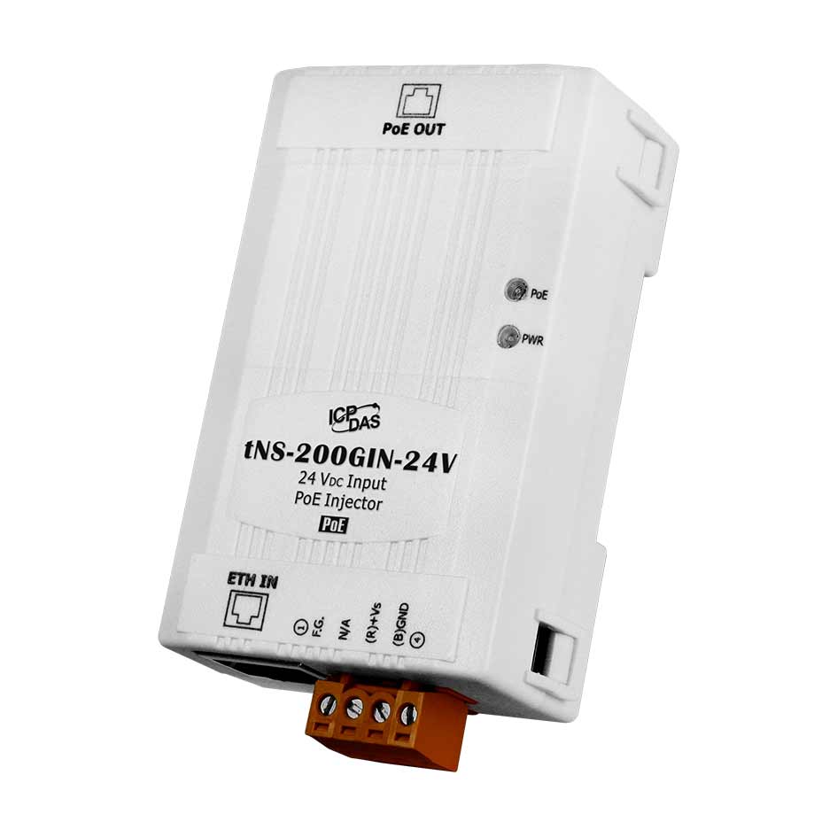 tNS-200GIN-24V-PoE-Injector buy online at ICPDAS-EUROPE