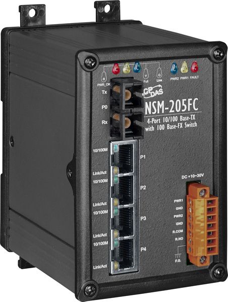NSM-205FCCR-Unmanaged-Ethernet-Switch buy online at ICPDAS-EUROPE