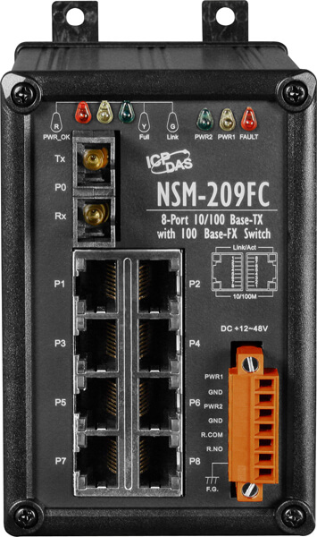 NSM-209FC-Unmanaged-Ethernet-Switch buy online at ICPDAS-EUROPE