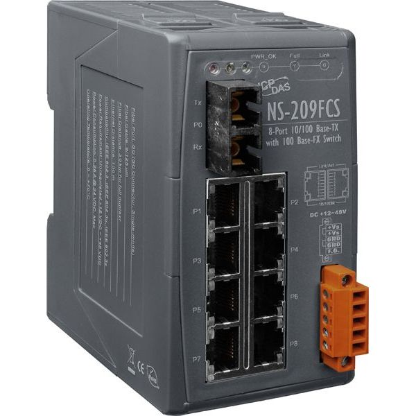NS-209FCSCR-Unmanaged-Ethernet-Switch buy online at ICPDAS-EUROPE