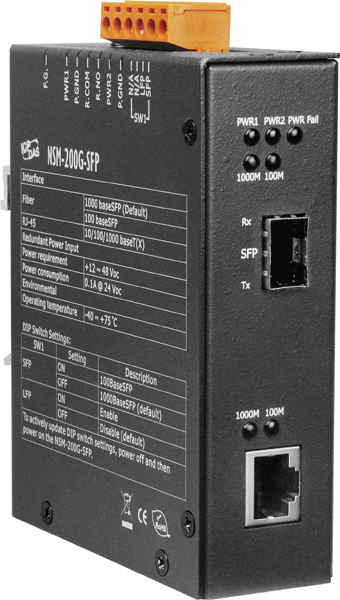 NSM-200G-SFPCR-Converter buy online at ICPDAS-EUROPE