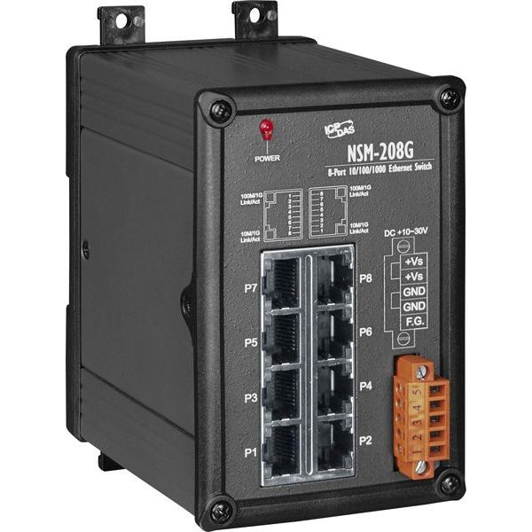 NSM-208GCR-Unmanaged-Ethernet-Switch buy online at ICPDAS-EUROPE