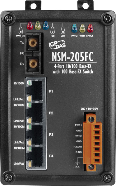 NSM-205FCCR-Unmanaged-Ethernet-Switch buy online at ICPDAS-EUROPE