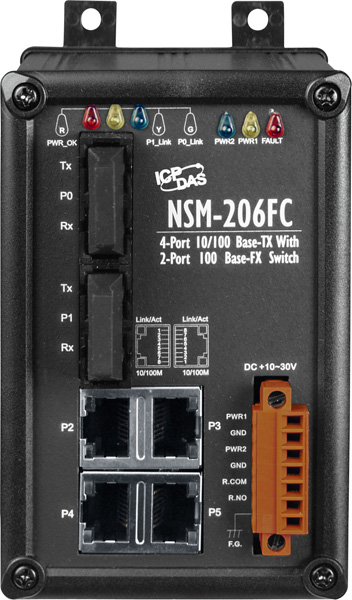 NSM-206FCCR-Unmanaged-Ethernet-Switch buy online at ICPDAS-EUROPE