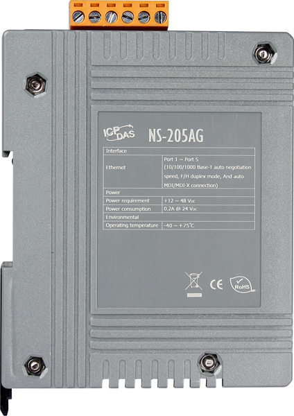NS-205AGCR-Unmanaged-Ethernet-Switch buy online at ICPDAS-EUROPE