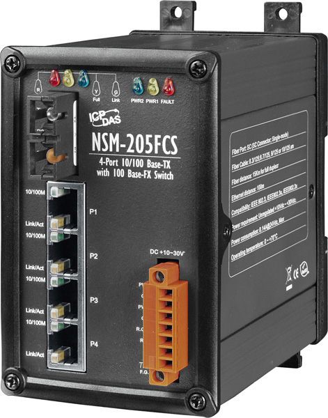 NSM-205FCSCR-Unmanaged-Ethernet-Switch buy online at ICPDAS-EUROPE