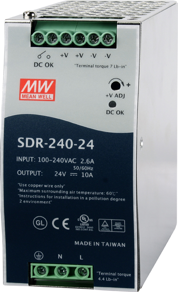 SDR-240-24-Power-Supply buy online at ICPDAS-EUROPE