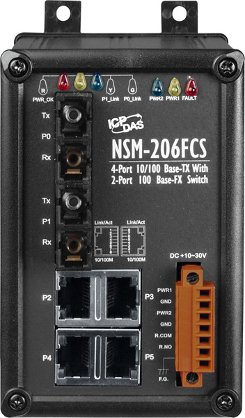 NSM-206FCSCR-Unmanaged-Ethernet-Switch buy online at ICPDAS-EUROPE